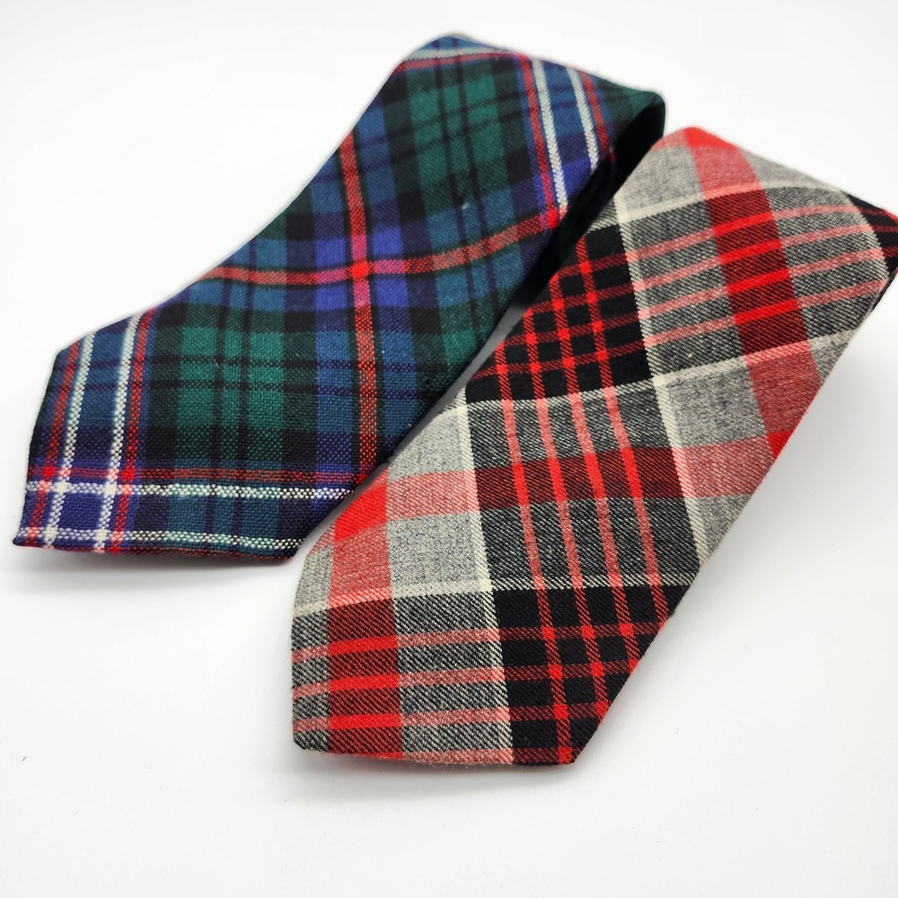Ingles Buchan Viyella Tartan Plaid Scottish Wool Neckties Ties Made in Scotland
